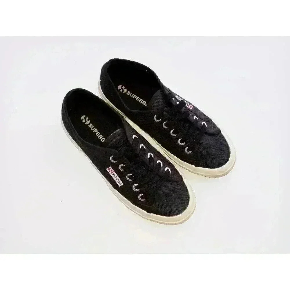 Superga Unisex 2750 Cotu Classic Sneakers Shoes Black S000010 999 Low W 6 M 4.5